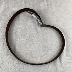 London Fog Men's Reversible Black/Brown Leather Belt size 38